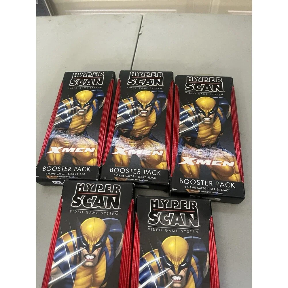 (5) Marvel HyperScan Video Game System X-MEN Cards Booster Packs Brand New